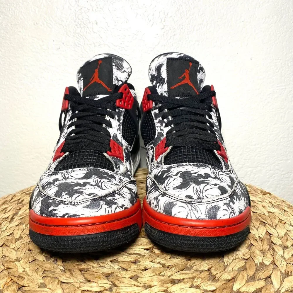 Jordan 4 tattoo red black